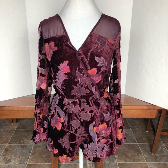 Band of Gypsies Pants - Band of gypsies purple velvet romper